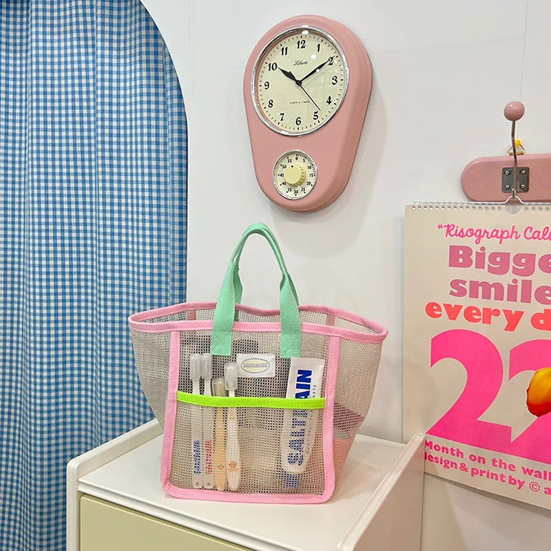 Портативная сетчатая пляжная сумка водонепроницаемая прозрачная дорожная для