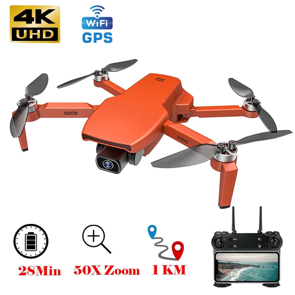 

Квадрокоптер SG108 Pro 4K 50X с бесщеточным Мотором и 2-осевой камерой