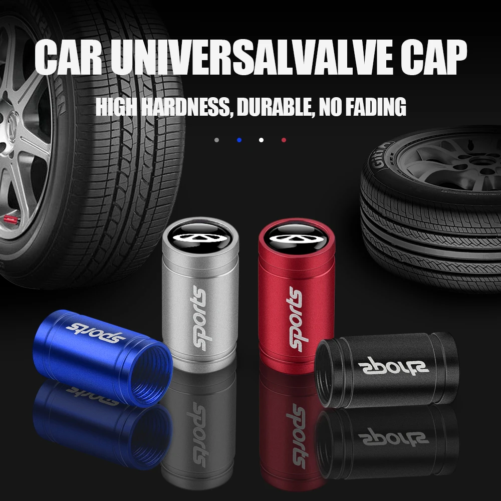 

4pcs Aluminum Alloy Tire Rim Valve Wheel Air Port Dust Cover Stem Caps New Car Tuning Accessories for Chery Tiggo 7 Pro 8 4 5 3