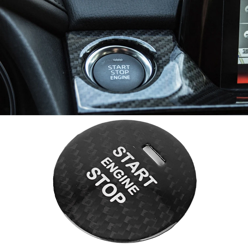 Накладка на кнопку зажигания 89241-02070 89241-02080 для Toyota Corolla Camry, черный карбон, ABS, OEM-замена, аксессуар для интерьера (art.: 3920daca3fa2c) - 3920daca3fa2c