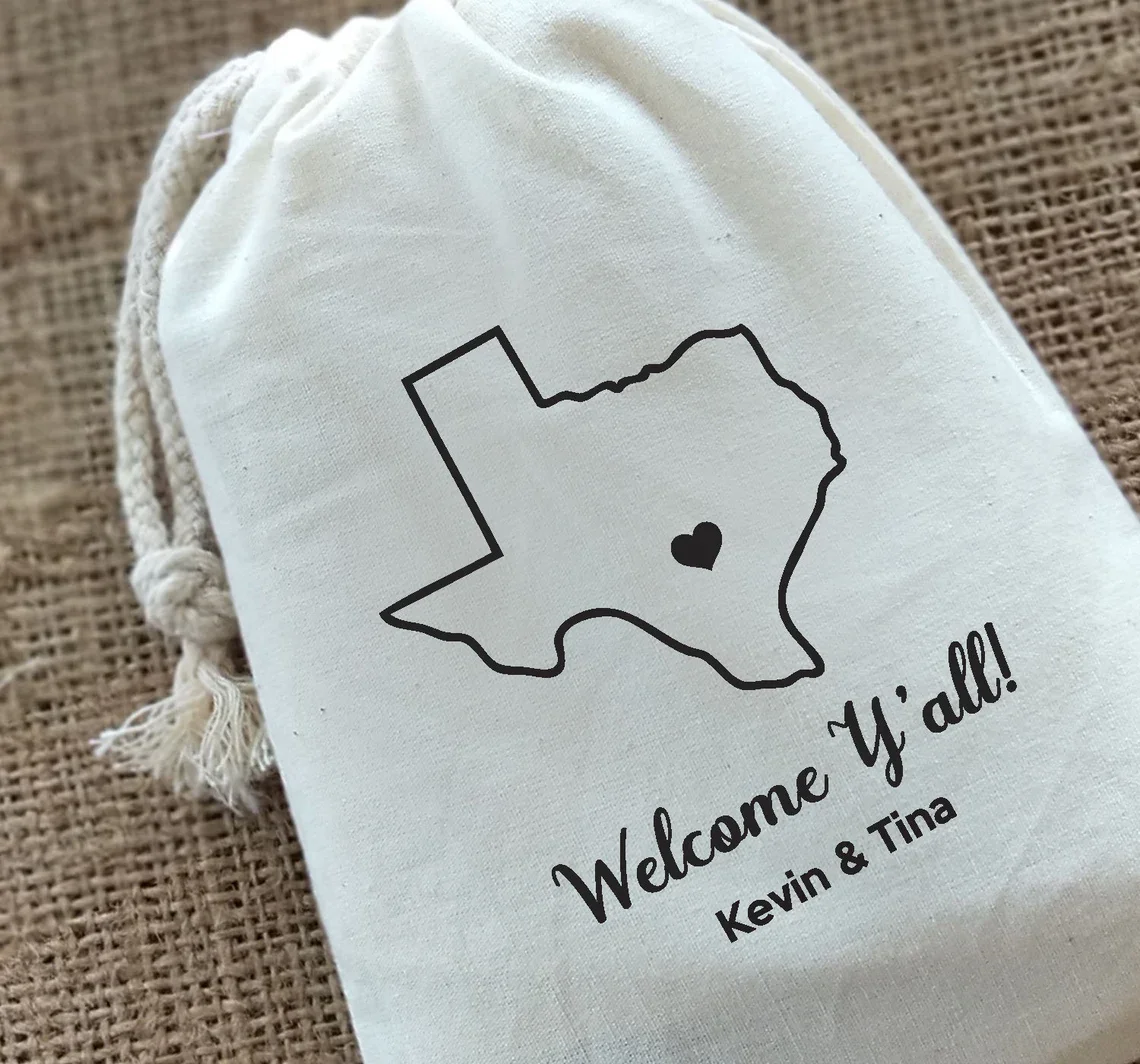 20 шт. Техасская приветственная сумка-индивидуальный государственный свадебный
