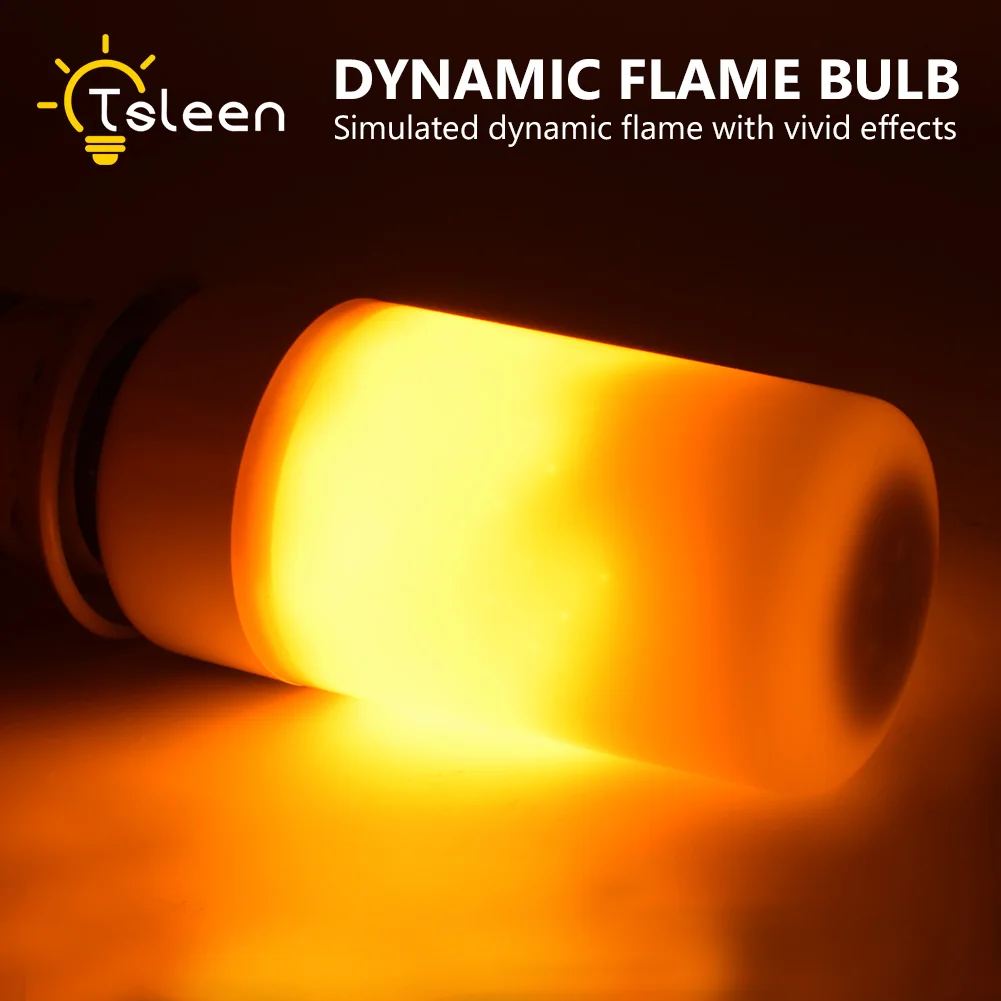 

E26 New LED Dynamic Flame Flickering Emulation Fire Creative Corn Bulb AC85-265V Lantern Decorative lights Lamp Decorative 5W