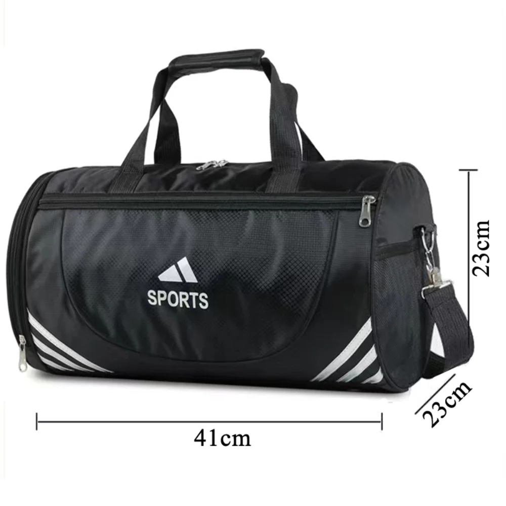 Men's Women's Leisure Sports Bag Black Adjustable Shoulder Belt Large Capacity Travel Bag Outdoor Training Yoga Fitness Backpack