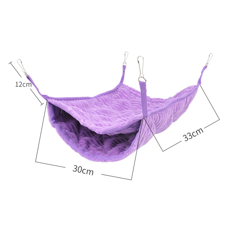 Зимний теплый роскошный двойной двухъярусный гамак для хомяка подвесной морских