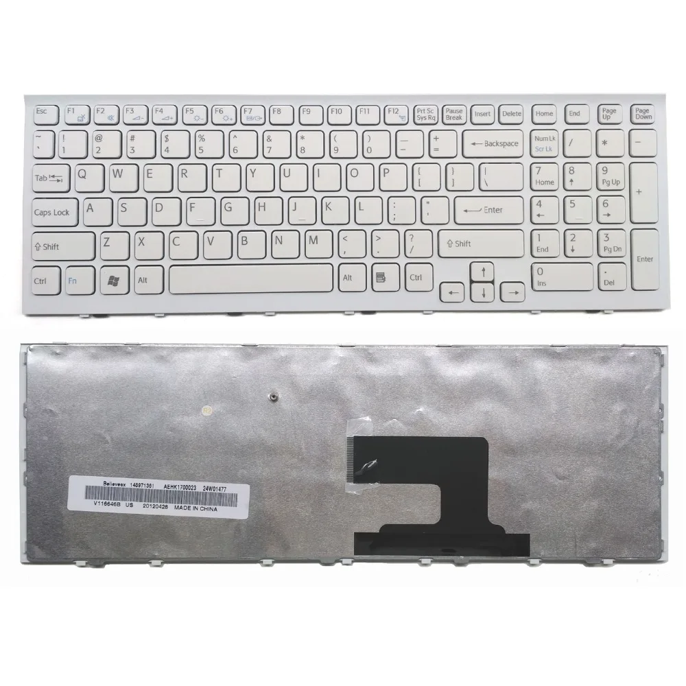 

New English Keyboard For Sony Vaio PCG-71811L PCG-71911L PCG-71912L PCG-71913L PCG-71914L Series laptop white US
