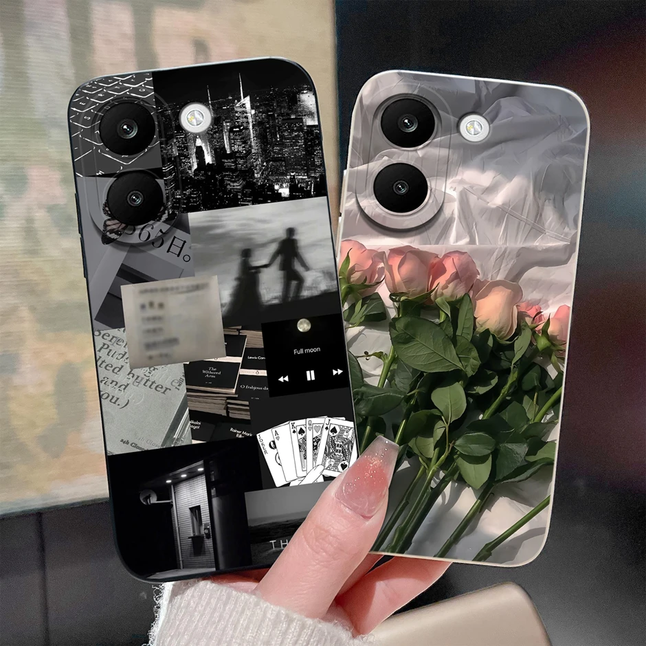 Фото Чехлы для Xiaomi PocoX8Pro PocoX8ProMax, защитный винтажный силиконовый бампер для телефона с изображением воздушного шара, луны и звезд, для poco x8 pro max Capinha №3