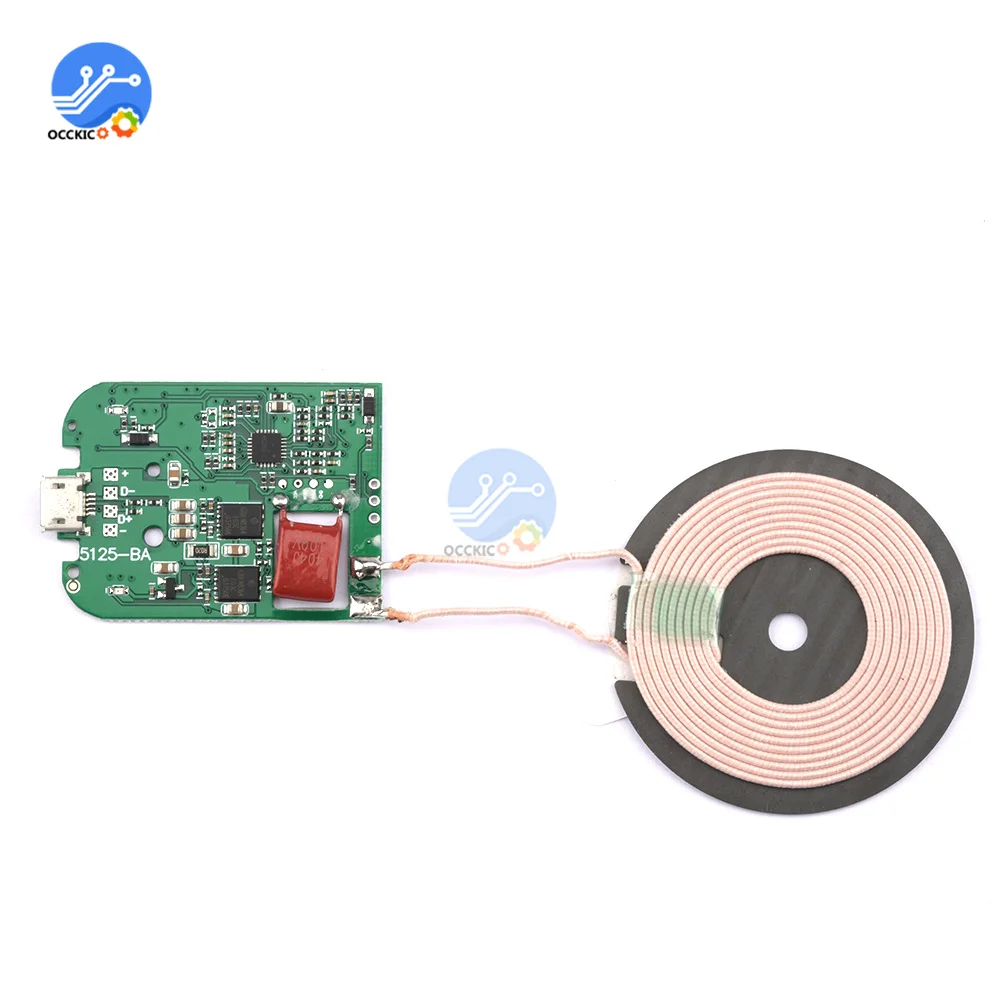 MICRO-USB TYPE-C 5V 9V 5W 10W 15W Быстрая Зарядка Qi беспроводной модуль передатчика зарядного