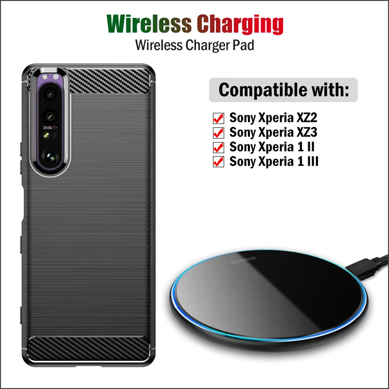 Беспроводное зарядное устройство Qi для Sony Xperia 1 III II XZ2 XZ3 10 Вт | Мобильные телефоны