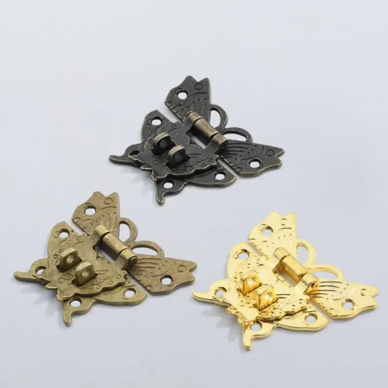 Античная бронзовая защелка-бабочка защелка для ювелирных изделий деревянная