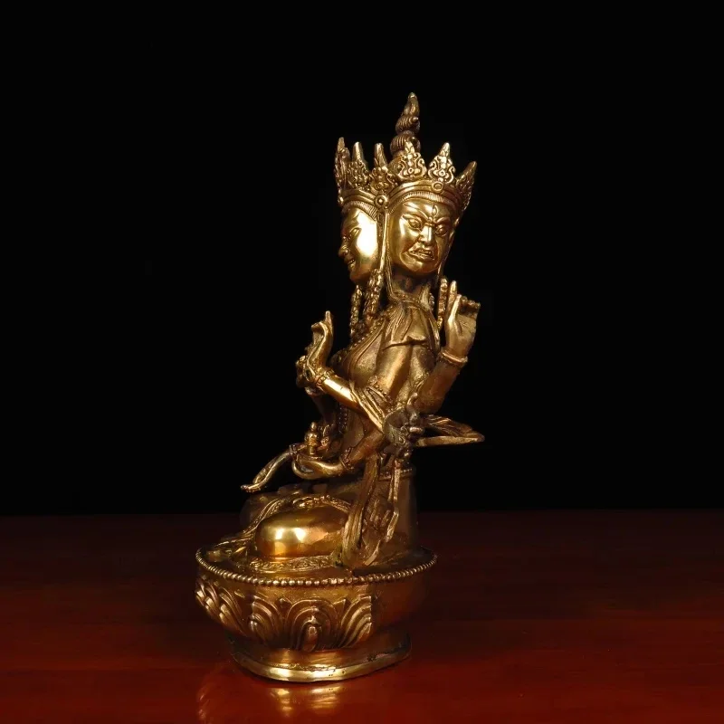 Тантра Тибетский Будда Латунь Усинисха Виримая Медная Статуя Будды Домашней