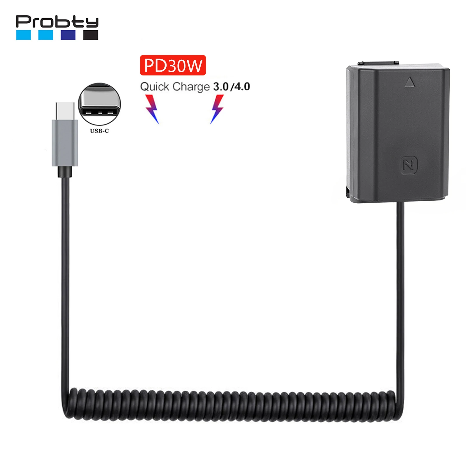 Флуоресцентная аккумуляторная батарея, полностью декодированная соединитель постоянного тока для камеры Sony USB-C Alpha A9 A7RM3 A7RIII A7M3 FX3