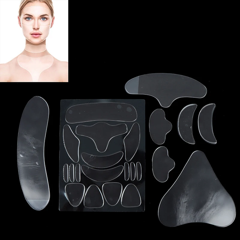 

5/18 * многоразовые силиконовые патчи для лица против морщин, наклейки для щек и подбородка, патчи для глаз, лента для удаления морщин и лифтин...