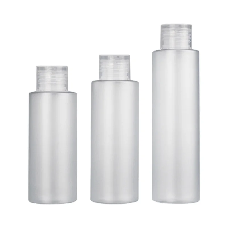 100 120 150ml Toner Water Bottle PET Clear Frosted Thick Wall Pure Dew Essence Liquid Lotion Cream Bottle with Flip Top 10pcs