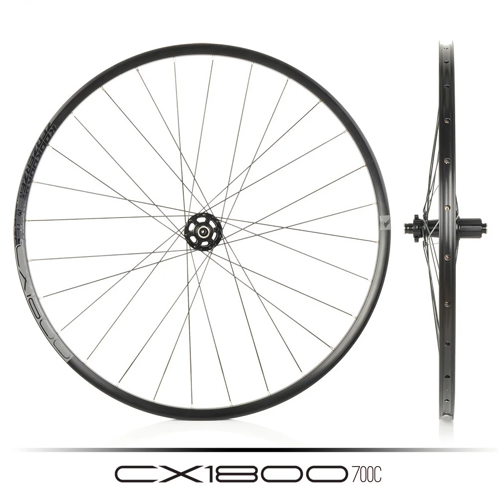 CX1800 Road Cycling Wheel Set Disc Brake 700C Gravel/ Road bike Off-road tubeless ready Wheel Set F100 R135/142mm Rim width 24mm