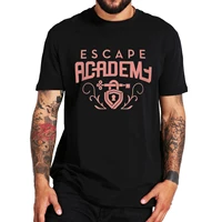 escape academy t shirt 2022 adventure game lovers geek tee tops summer casual 100 cotton unisex round neck t shirts