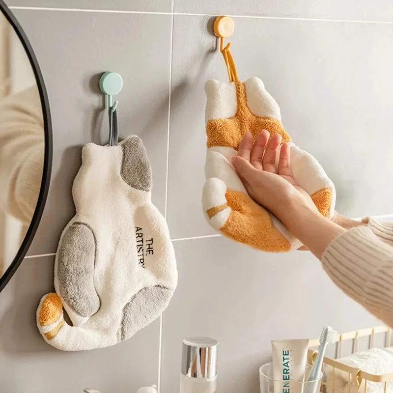

Милое полотенце для рук в виде кошки для ребенка, супервпитывающее кухонное полотенце из микрофибры, высокоэффективное полотенце для мытья посуды, кухонные принадлежности