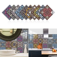 10pcs russia style tiles wall stickers peel stick crystal hard vinyl pvc wallpaper waterproof for kitchen bathroom art mural