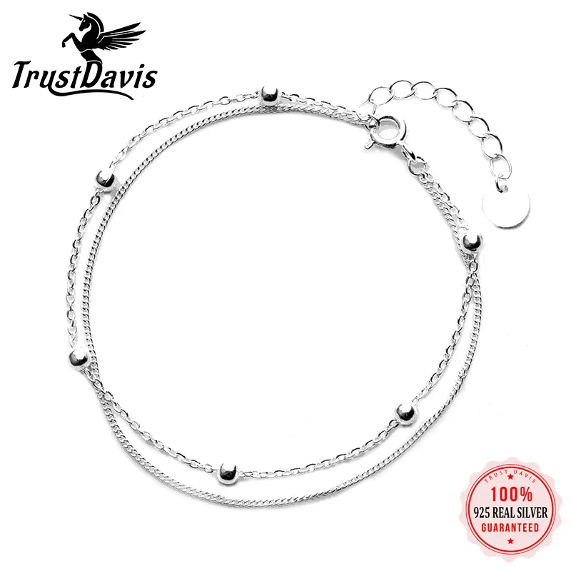 

ElfoPlataSi 100% 925 Solid Real Sterling Silver Beads 925 Bracelet For Women Wife Girls Lady Fine Silver Jewelry ED63
