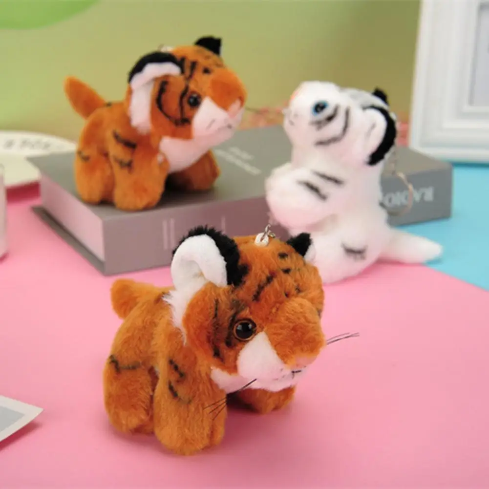 

Vivid Tiger Plush Pendant Keychain Key Pendant Attractive Elastic