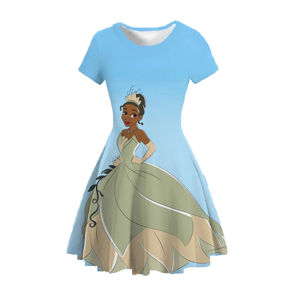 Купи Disney Princess Tiana Collection Princess Dress Summer Toddler Kids Dress Girls Clothes Kids Casual Birthday Party Costumes за 395 рублей в магазине AliExpress