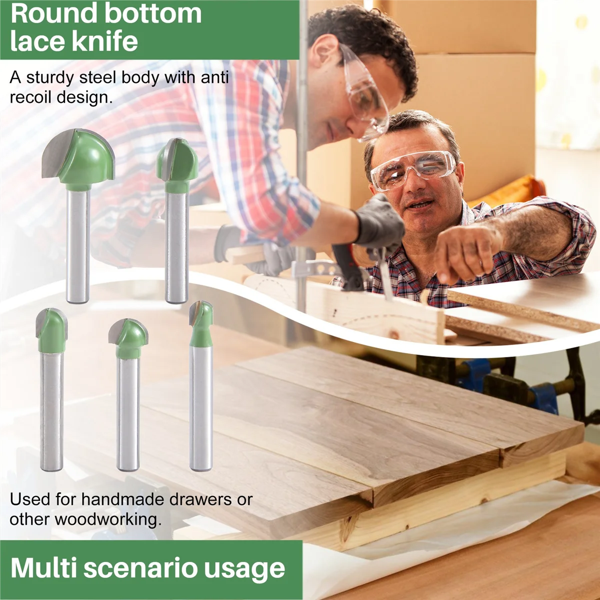 5 шт. 6 мм набор фрез с шариковым носом концевая фреза круглая коробка