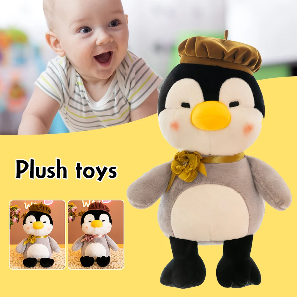 

Newly Painter Penguin Plush with Q Version Cuddly Animal Toys Sleeping Pillow Toy Pacify Rag Toy for Kids Girls Comfortable
