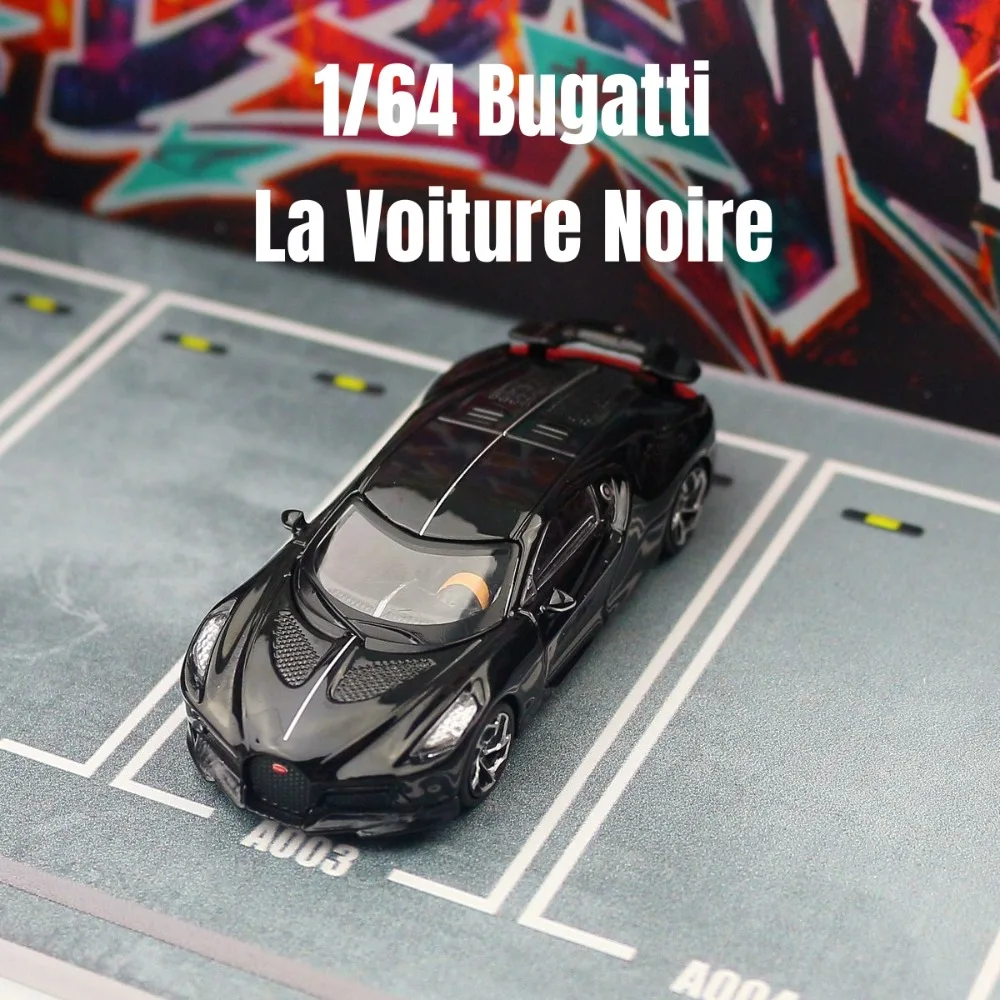 

Модель игрушечного автомобиля Bugatti La Voiture черная, металлическая, литая, статическая модель, высокая модель, суперспортивные автомобили для детских подарков, 1/64