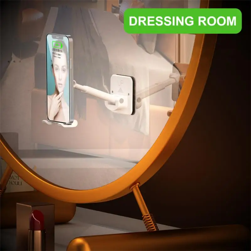 

Adjustable Wall Mount Phone Bracket Wall Phone Holder Stand Self Adhesive For Iphone Samsung For Kitchen Washroom