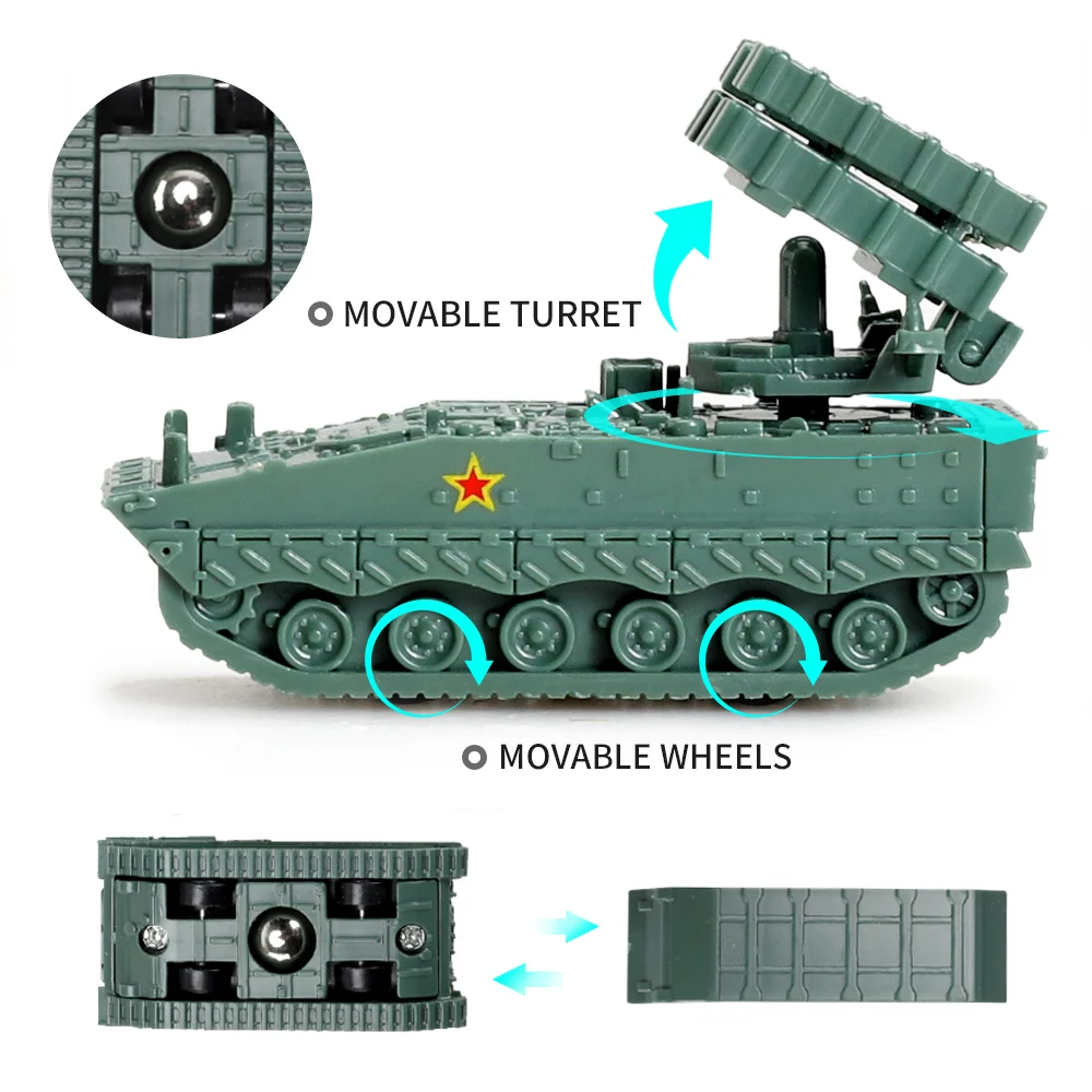 ViiKONDO 16 шт. игрушечный танк игровой набор масштаб 1/144 китайская противотанковая