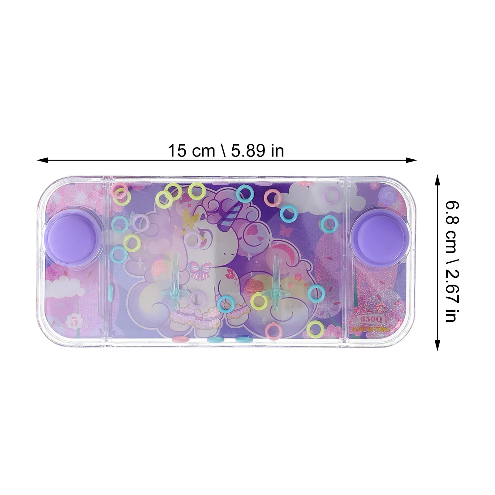 

Fish Circle Water Games Kids Unicorn Travel Handheld Toss Ring Road Trip Essentials