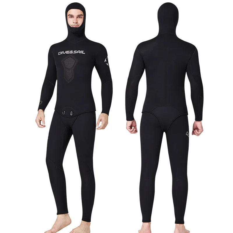 1.5MM Men's Two Pieces Scuba Neoprene Long Sleeve Snorkeling Diving Suit Water Sports Keep Warm Spearfishing Triathlon WetSuits