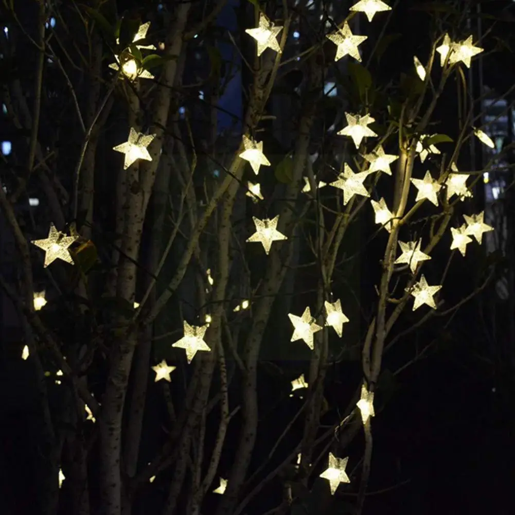 

Solar Powered Led Star Lights Fairy Lamp Garland String Lights For Home Kids Birthday Party Wedding Christmas Decorations D9v8