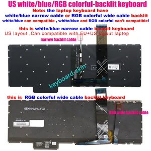 Image for New US white/blue/RGB Colorful  Backlit Keyboard F 