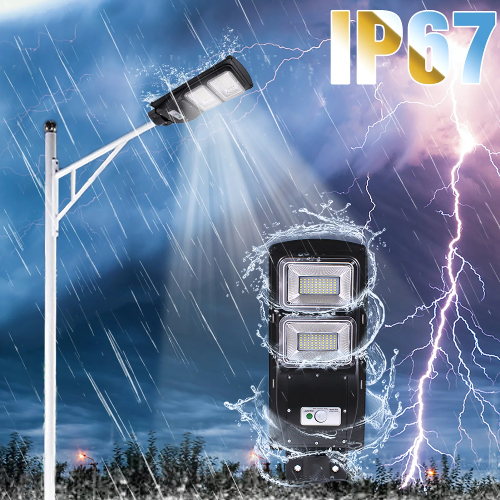 

Outdoor Solar Lamp Waterproof Wide Lighting Street Light Human Induction Motion Sensor Yard Wall Lights Street Light With Remote