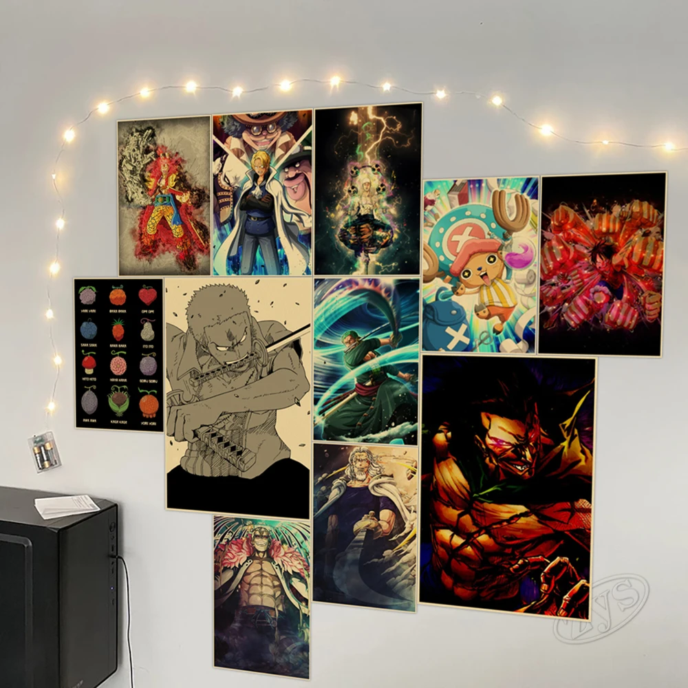 Крафт-бумага One Piece Roronoa плакат Zoro аниме HD живопись Vinsmoke Sanji картина Nami