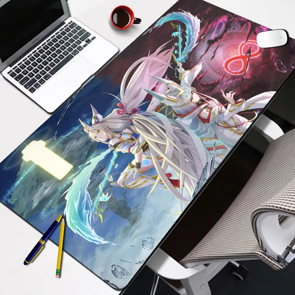 Фото X_xenoblade C_chronicles Коврик для мыши 1200x600 Резиновый высококачественный коврик для киберспорта Коврик для мыши 4 мм Супер большая клавиатура Большой настольный коврик №1