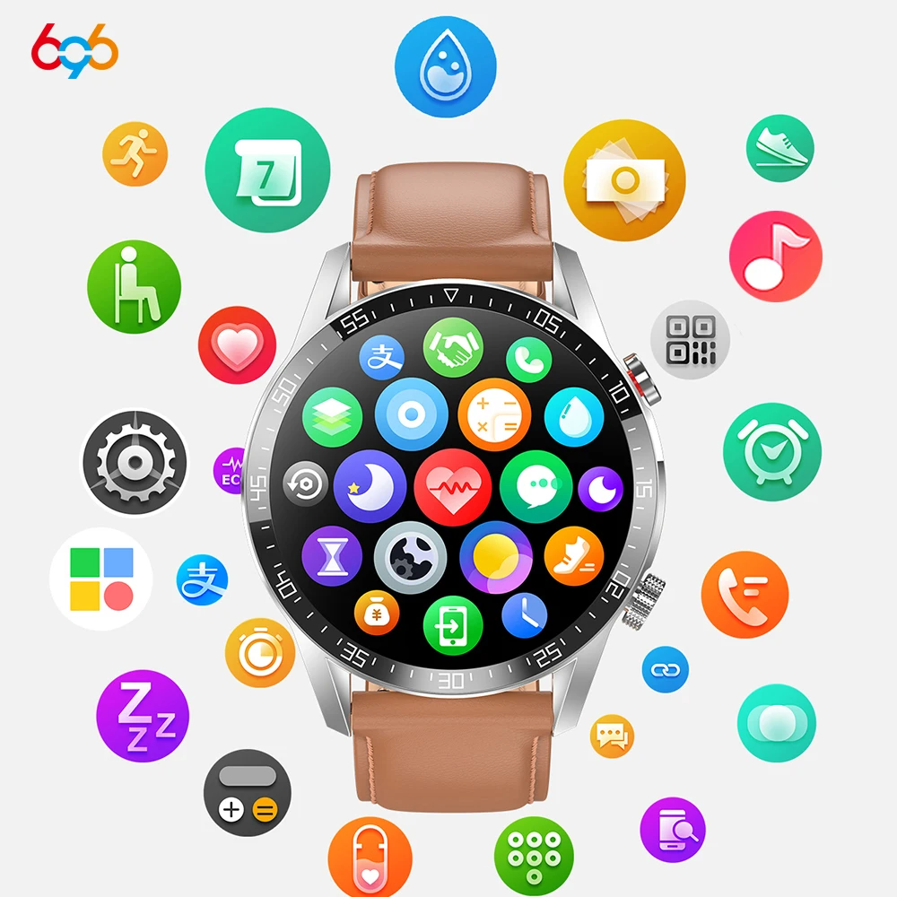 

Smart Watch Men Women Blue Tooth Call Waterproof Voice Assistant Sports NFC Smartwatch Heart Rate Monitor For Android IOS HUAWEI