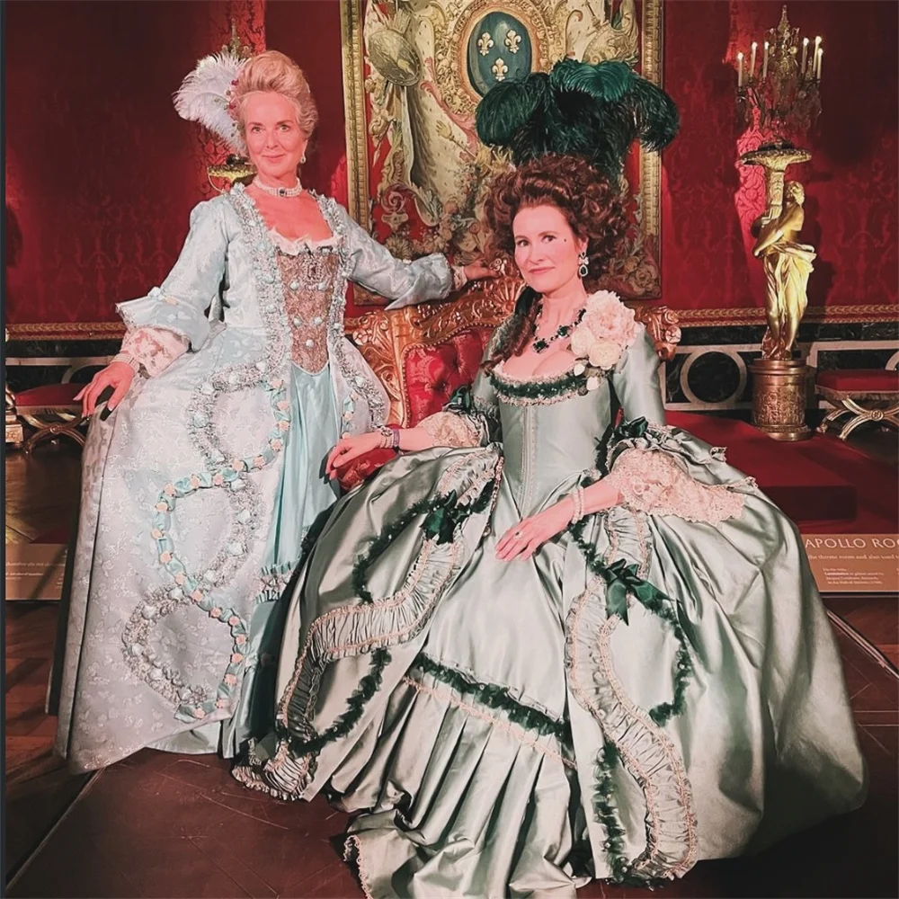 Халат 18-го века A La Francaise Платье в стиле рококо Викторианский костюм королевы