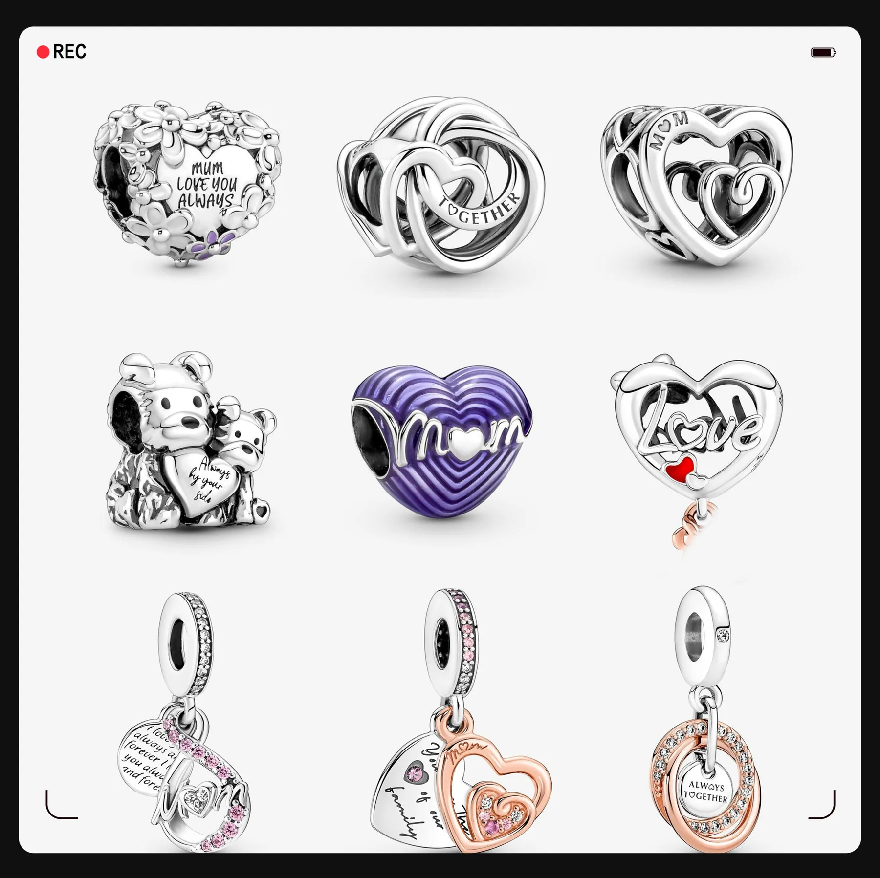 

Mother's Day Gift 2022 NEW 925 Sterling Silver Infinite Love Mum Heart Charm Beads Fit Original Pandora Bracelet DIY Jewelry