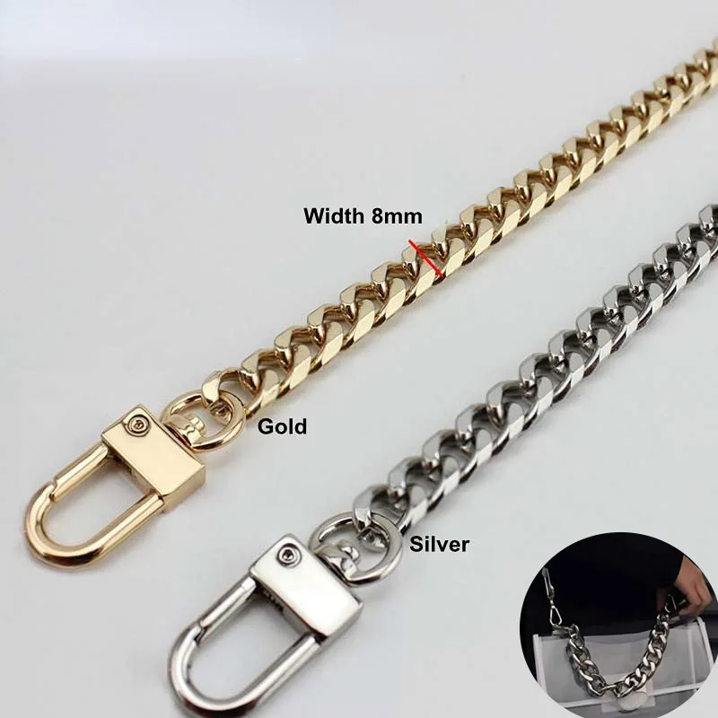 5styles Long High Quality Octaheda Eight Faces Chain Production Bags Hardware Accessories Metal Package Chain Width 8mm