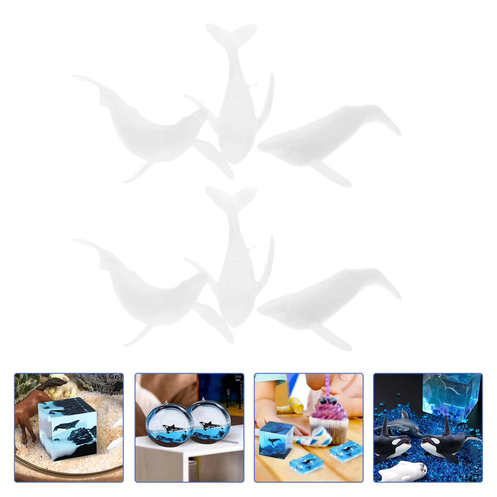 

Resin Mold Filling Mini Filler Animal Whale Model Micro Materials Epoxy Landscape Small Mushrooms Mould Diy 3D Models Fillers