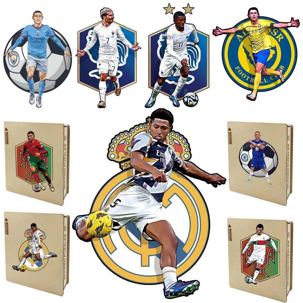 Красивые деревянные головоломки с футбольной звездой для детей и взрослых