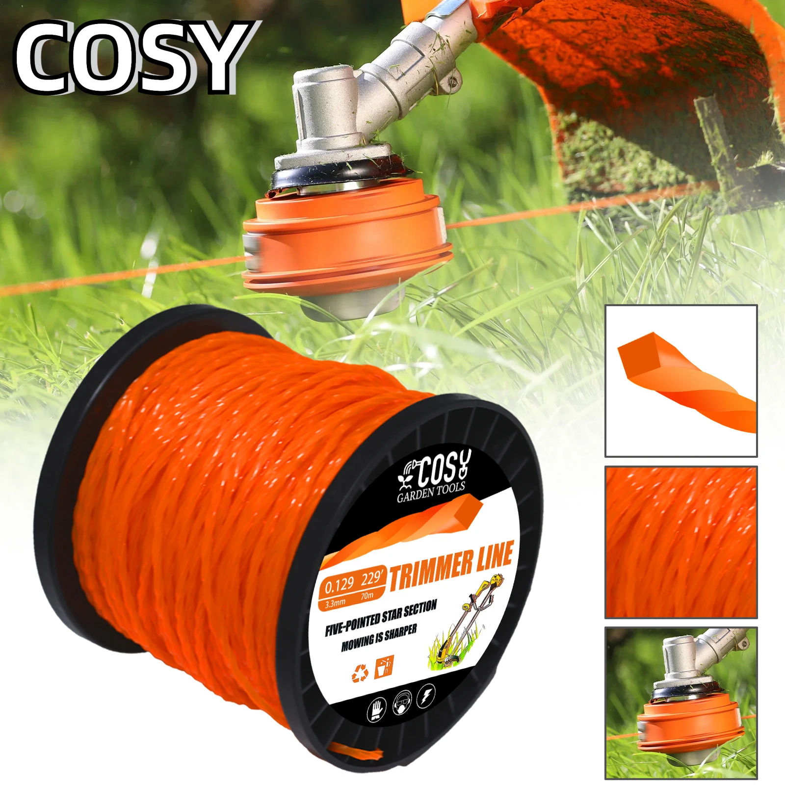 2 4/2 7/3 0 мм 1 фунт нейлоновая спиральная ирригационная косилка ножничная головка