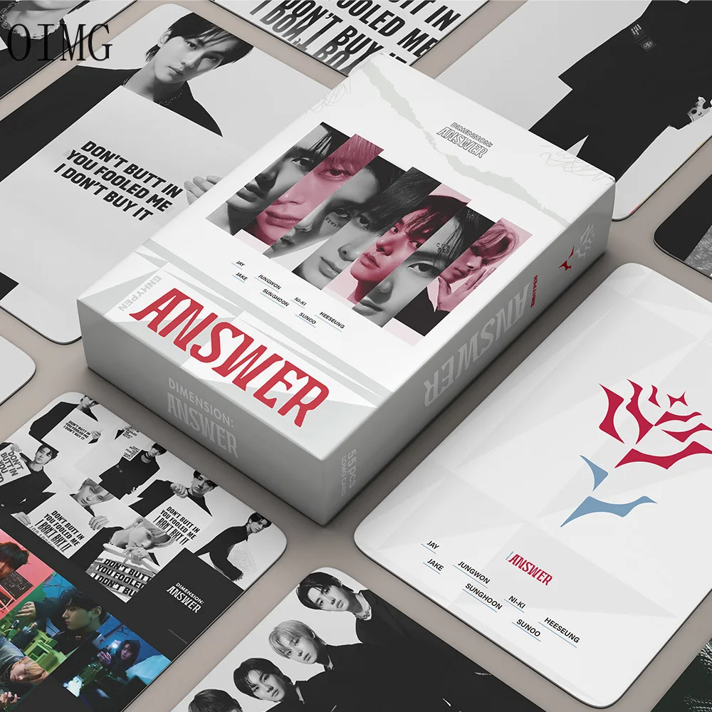 

54 шт./компл. Kpop ENHYPEN Lomo Набор открыток новый альбом EN-CONNECT почтовые открытки размеры EN фотооткрытки фотооткрытка для поклонников Kpop подарок