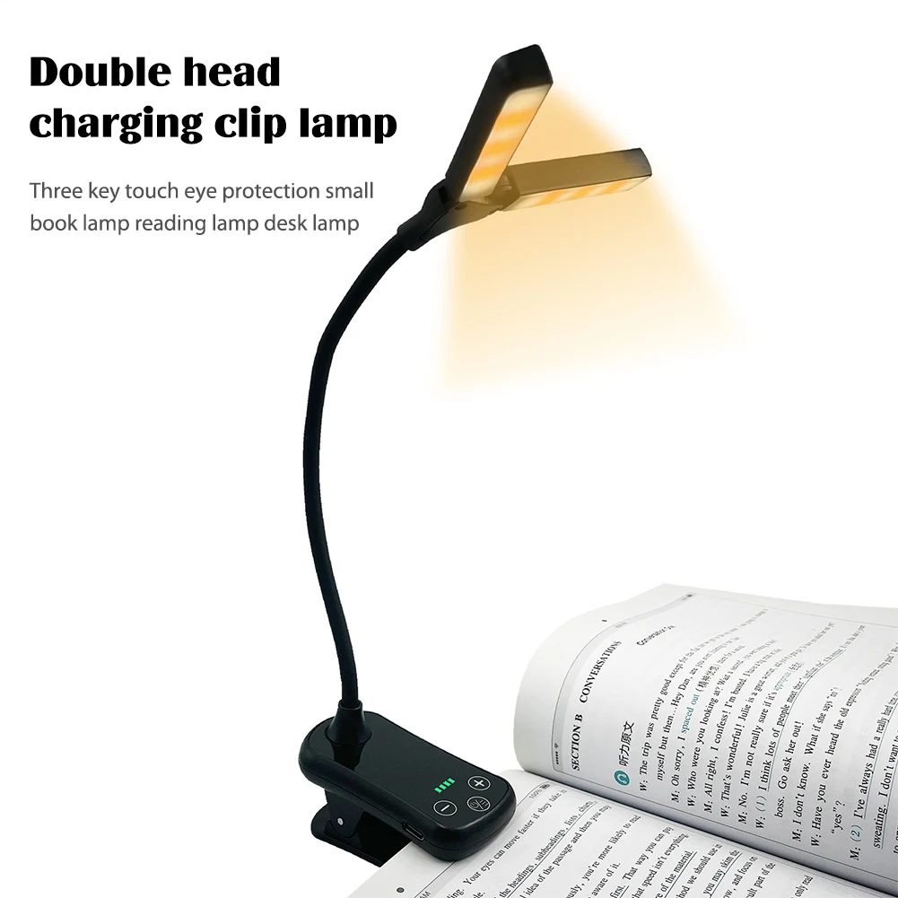 

Лампа для чтения с двумя головками и тремя кнопками