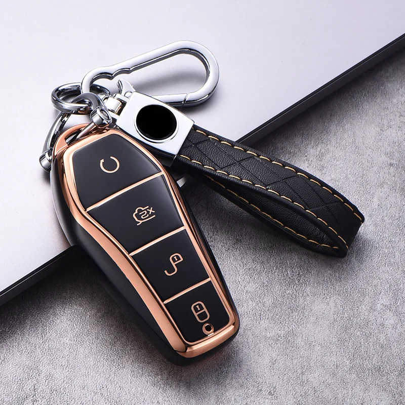 Мягкий ТПУ чехол для автомобильного ключа 2022 BYD Dolphin Seal Han EV DM-i 2021 юаней Pro