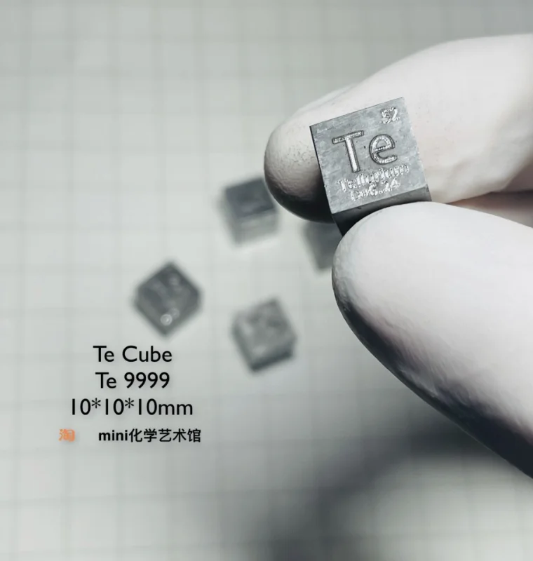 

4N Tellurium, куб периодического фенотипа, металлографический Tellurium Cube Tellurium Te9999