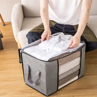 non woven clothing storage bag storage quter closet bedroom travel portable foldable waterproof storage case zip organizer