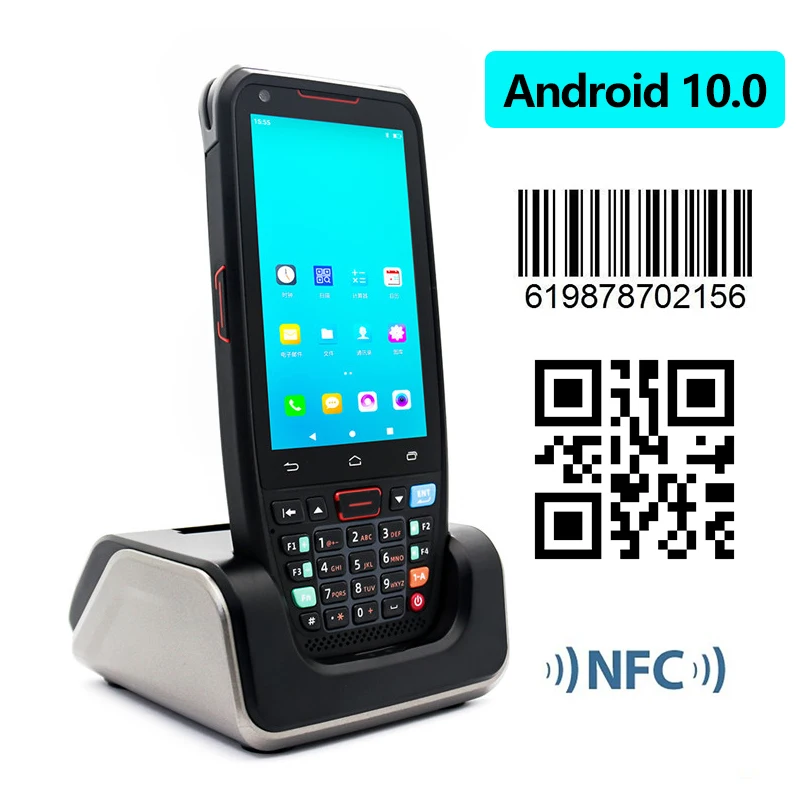 

Android 10 PDA Scanner Portable Handheld Terminal Warehouse Data Collector Honeywell 1D 2D QR Barcode Scanner with NFC