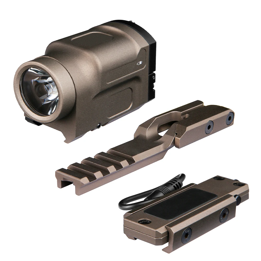 

Tactical AK-SD White LED GEN 2 Tactical Flashlight Gun Light Come With Shown Mount 20mm Rail Momentary Remote Switch For Hunting